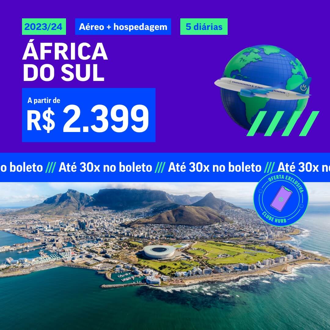 Pacote de Viagem – África do Sul (Cidade do Cabo) – 2023 e 2024 (Aéreo +  Hospedagem) – Feito com ♥ em Belo Horizonte